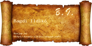 Bagdi Ildikó névjegykártya