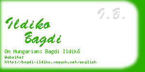 ildiko bagdi business card